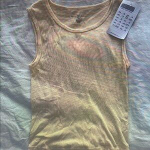 Casual Yellow Tank Top